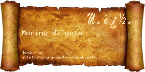 Moring Ágota névjegykártya